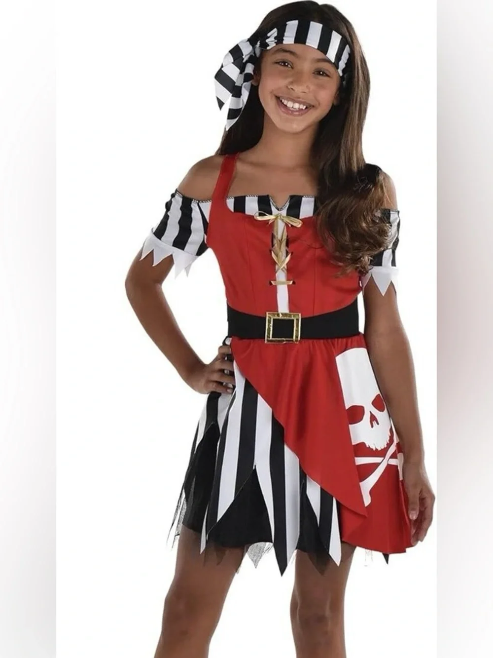 Disney Cruise Halloween Cosplay Pirate Costume - Girls Medium 8/10